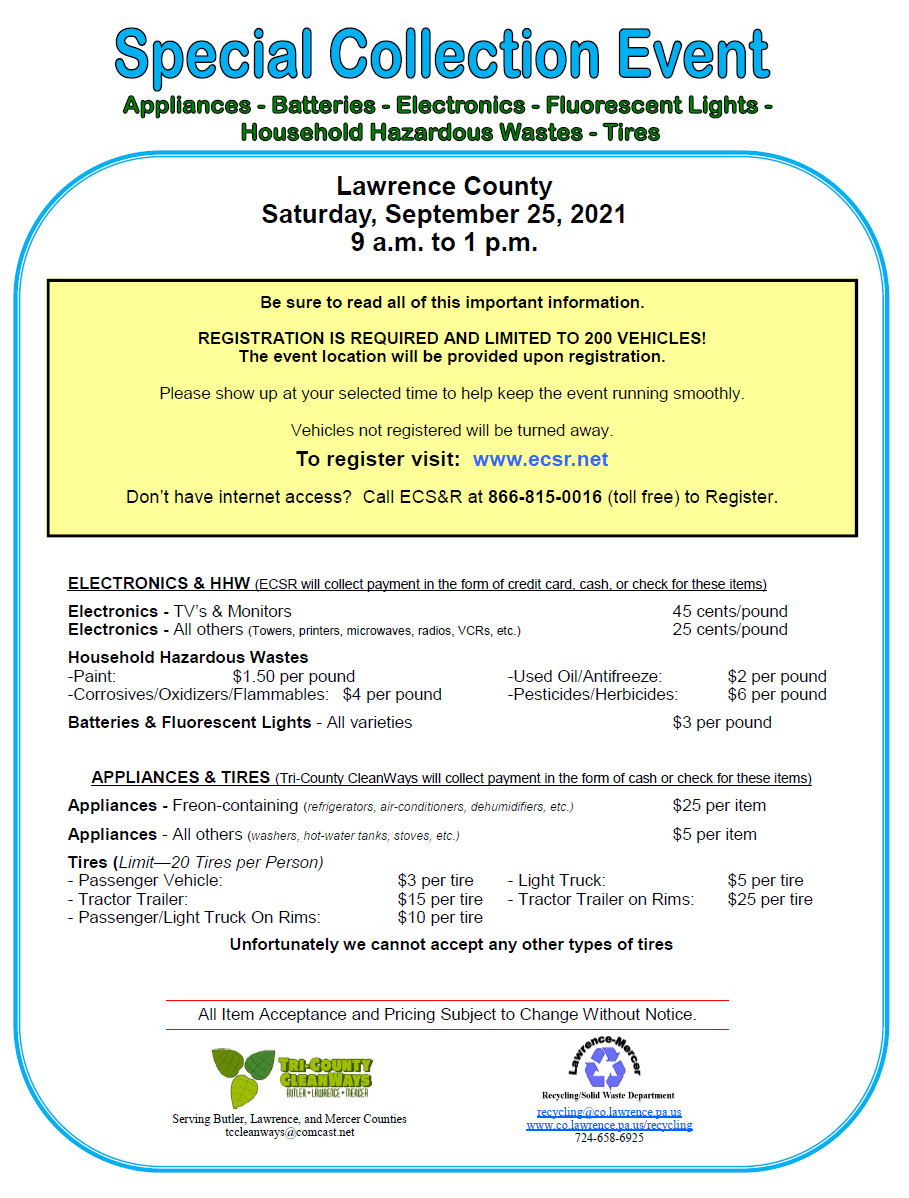 Special Collection Event Lawrence County 2021